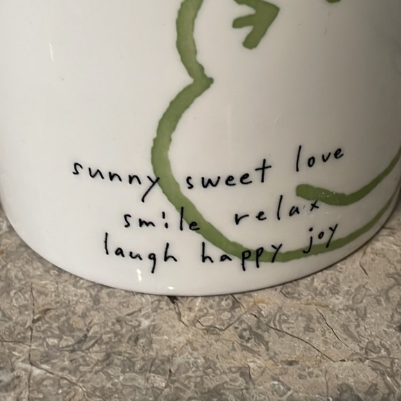 Frog Inspirational Mug “sunny sweet love smile relax laugh happy joy” - Picture 3 of 6